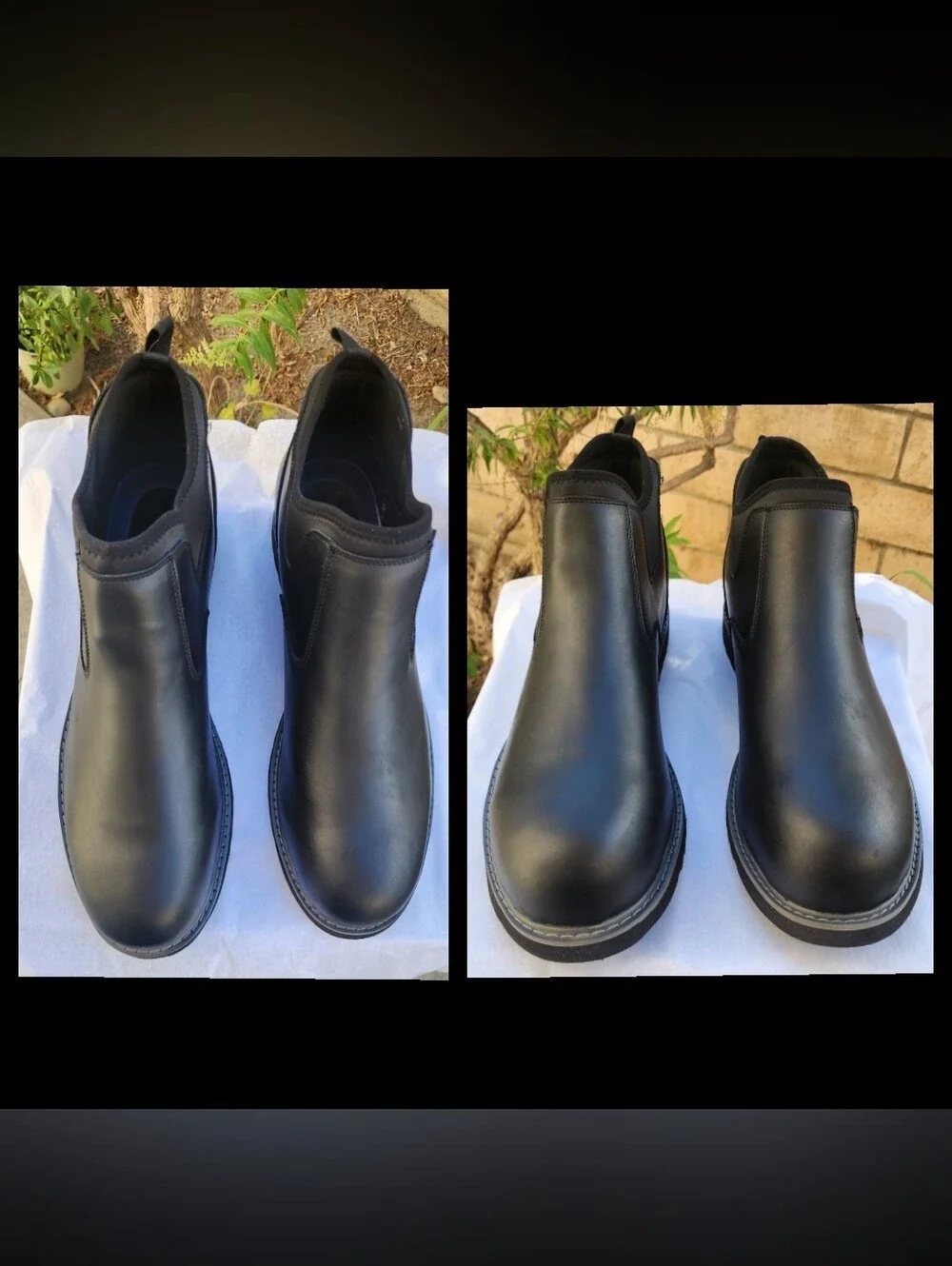 $138 Men Big & Tall 17EW Boulder Creek Kingsize ankle boots black leather 17 EW